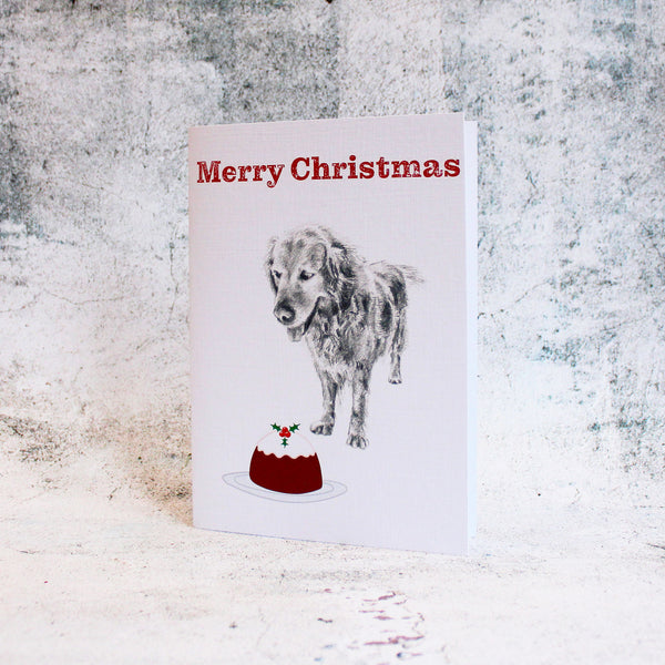 Golden-Retriever-Merry-Christmas-Christmas-Pudding-Card