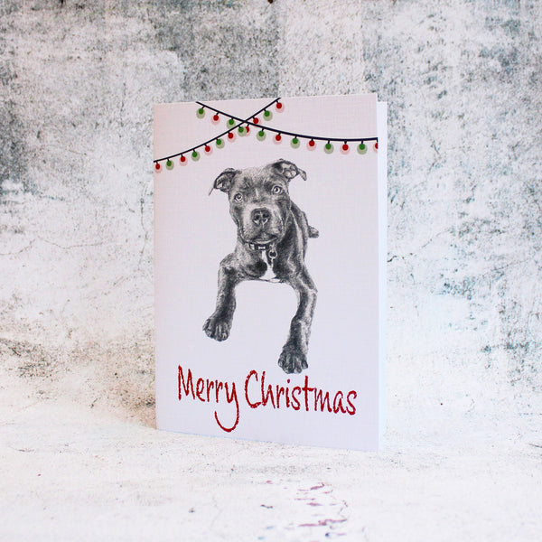 Staffordshire-Bull-Terrier-Merry-Christmas-Fairy-Lights-Card