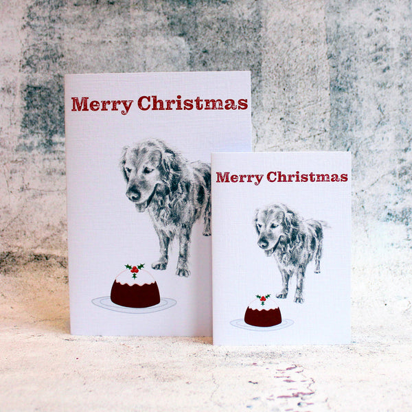 Golden-Retriever-Merry-Christmas-Christmas-Pudding-Card