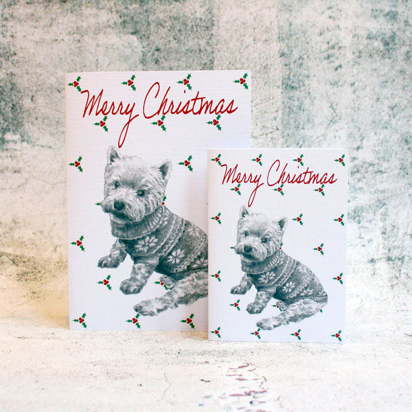 West-Highland-Terrier-Holly-Merry-Christmas-Card