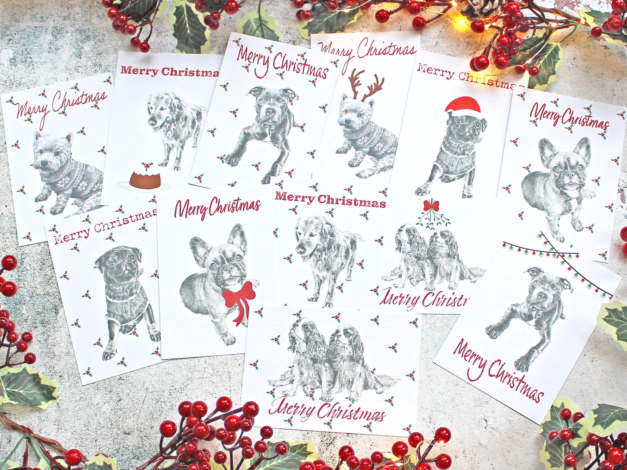 Mixed-Dog-Merry-Christmas-12-Card-Multipack