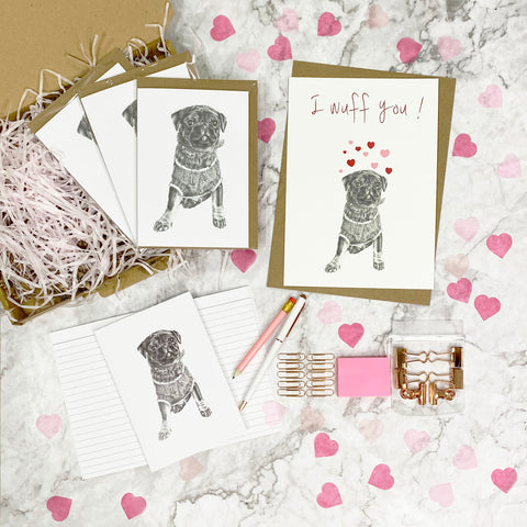 Valentine's Day Pug Letterbox Gift