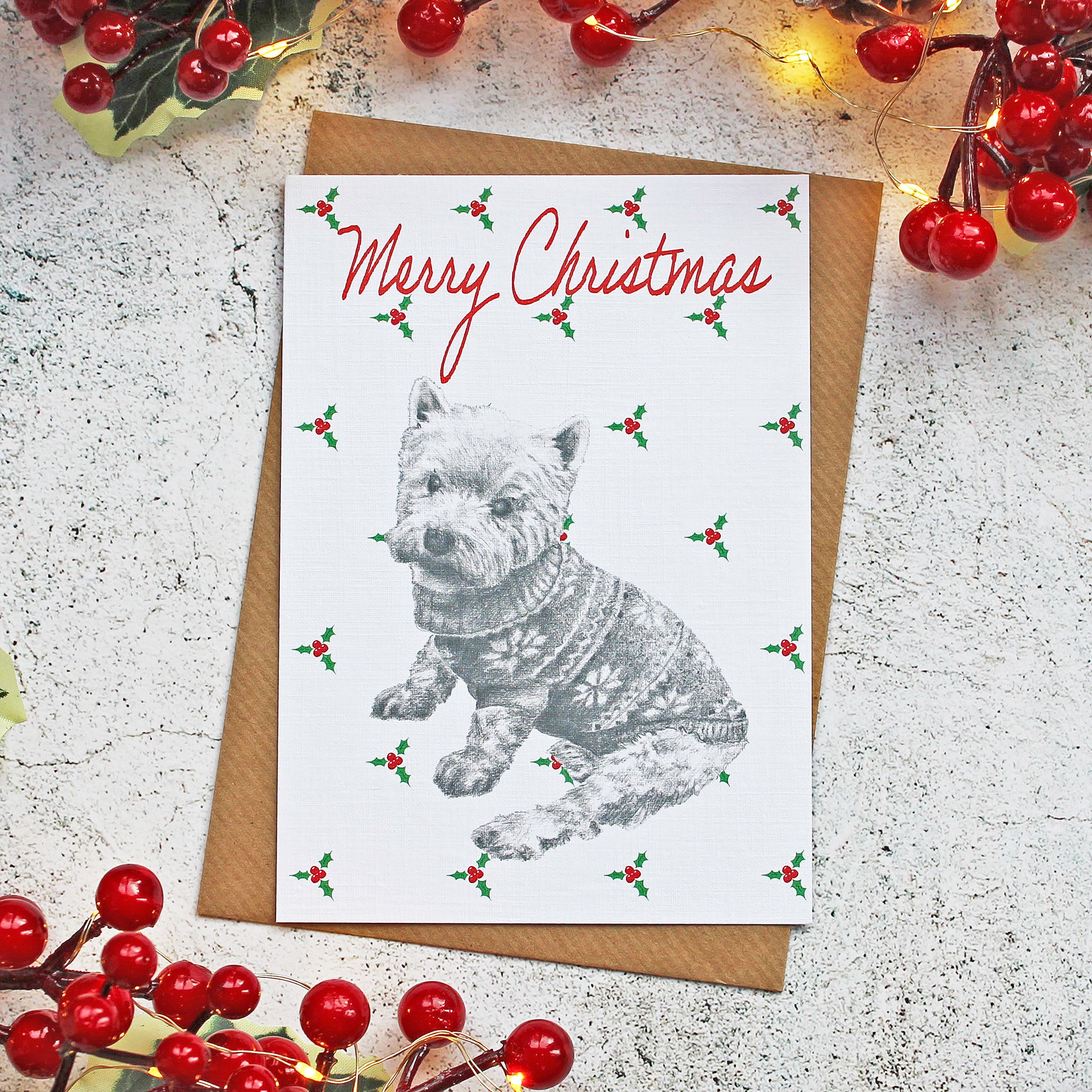 West-Highland-Terrier-Holly-Merry-Christmas-Card