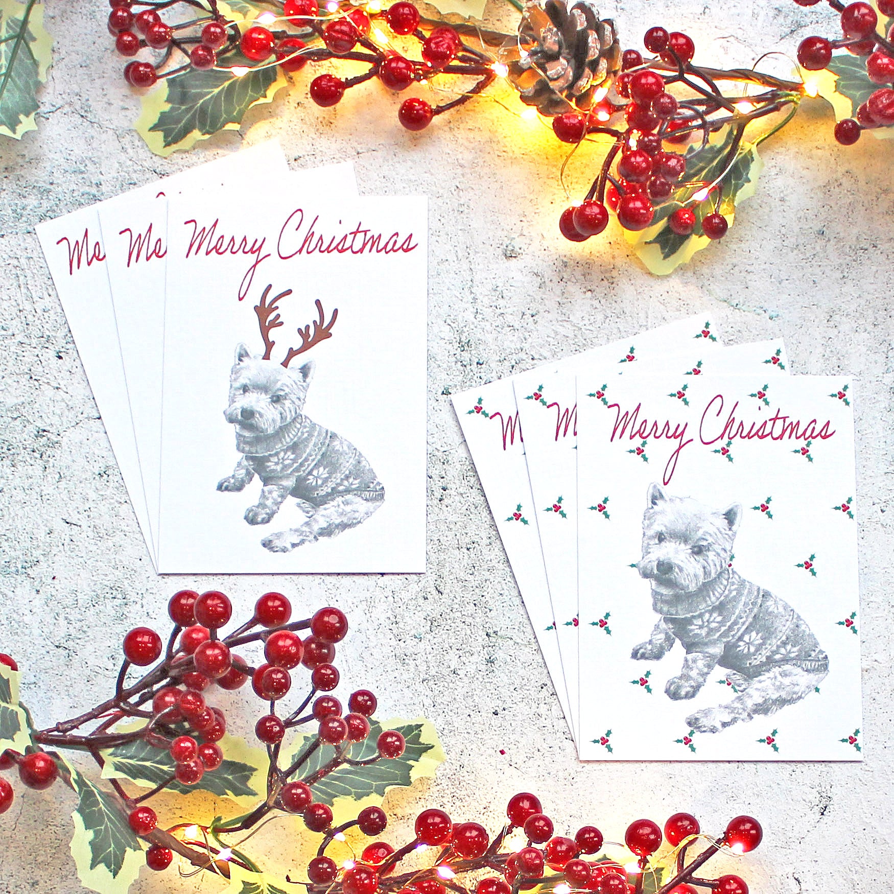 West-Highland-Terrier-Merry-Christmas-6-Card-Multipack