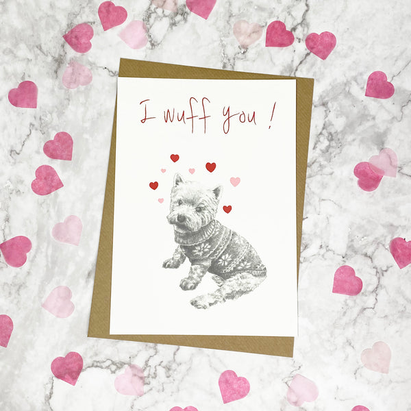 Valentine's Day West Highland Terrier Letterbox Gift