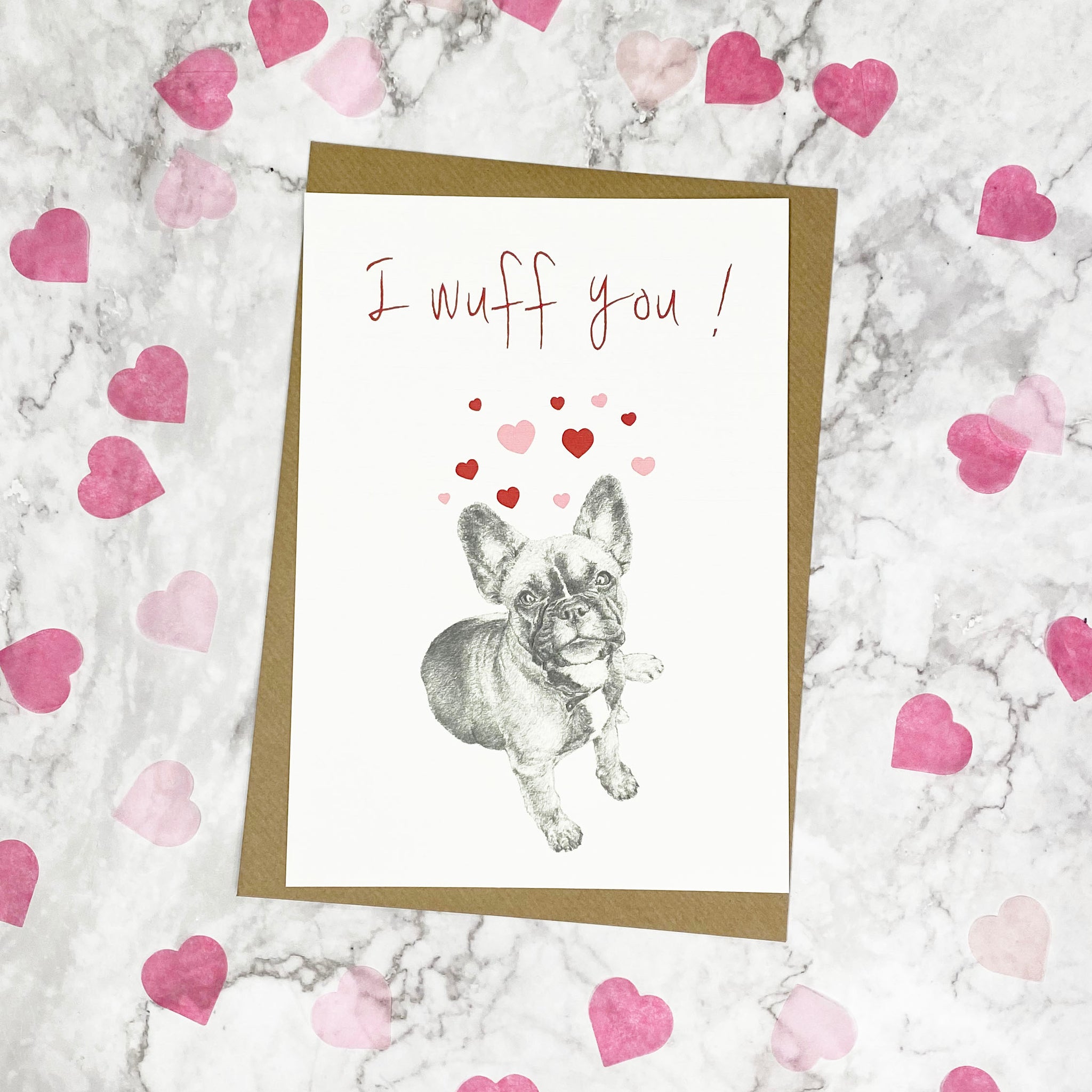 French Bulldog Valentine's Card